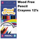 Penguin Wood-Free Pencil Crayons 12's 